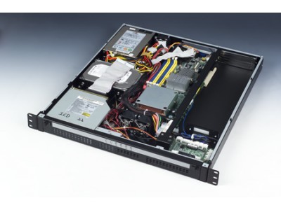 1U Rackmount Bare ATX Motherboard Chassis with 1 Slot Capacity, 3 HDD Bays