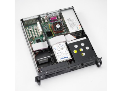 2U Rackmount Bare ATX Motherboard Chassis with 2 Slot Capacity, 3 HDD Bays