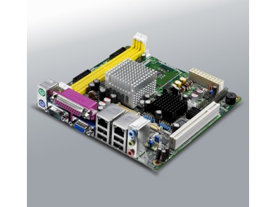 Onboard Intel  Celeron  M 600 MHz Mini-ITX Motherboard with Dual LVDS, 5COM, Dual LAN