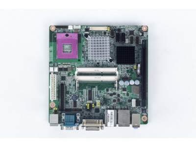 Intel  Core 2 Duo uFC-PGA 479 Socket  Mini-ITX Motherboard with VGA/DVI/LVDS, 6 COM, Dual LAN, PCIe x16