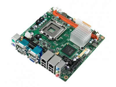Intel  Core 2 Duo/Quad Mini-ITX Motherboard with VGA/LVDS, 8 COM, and Dual LAN