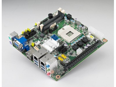 3rd Gen Intel  Core i7/i5/i3/Celeron Mini-ITX Motherboard with 2 DP/HDMI/LVDS/CRT,6 COM, Dual LAN, PCIe x16