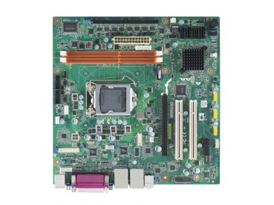 Intel  Core i7/i5/i3 MicroATX with 
CRT/DVI/LVDS, 2 COM, 10 USB 2.0, GbE