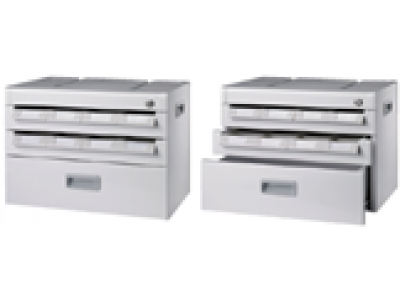 Medical Box with 2 x 4 Medicine Tray, 1 Drawer and Key Lock