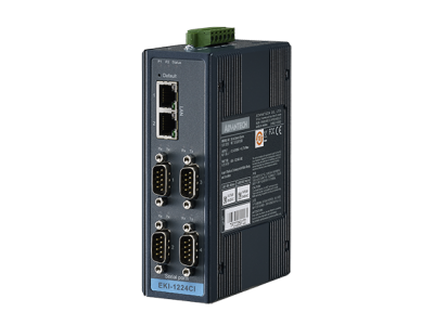 4-Port Modbus Gateway w/ Redundant Ethernet Ports & Isolation, -40~75C