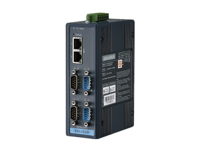 4-Port Modbus Gateway w/ Redundant Ethernet Ports, -40~75C