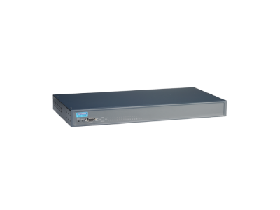 16-Port RS-232/422/485 Serial Device Server w/ Redundant Ethernet Ports -10~60C w/ DC Input