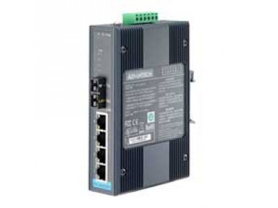 4+1 100FX SM Industrial PoE Switch w/ Wide Temp