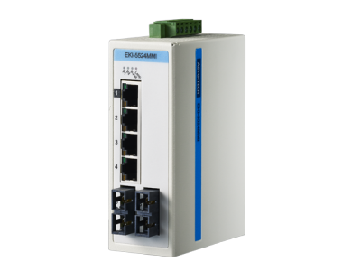 ProView 5-port 10/100M with 2x Multi Mode SC Type Industrial Switch, Extreme Temp -40~75℃