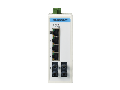 ProView 5-port 10/100M with 2x Single Mode ST Type Industrial Switch, Extreme Temp -40~75℃