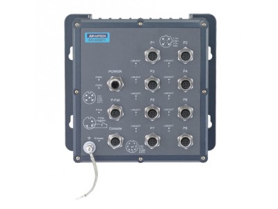 EN50155 IP67 8x M12 Managed Ethernet Switch - Wide Temp.