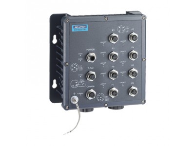 EN50155 IP67 8 M12+2 Fiber Managed Switch - Wide Temp.