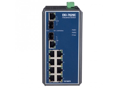 8-port 10/100Mbps + 2-port SFP combo GbE switch