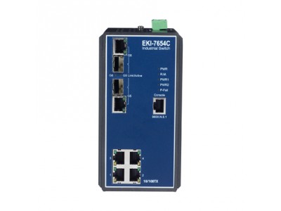 4+2G Industrial Managed Redundant GbE switch