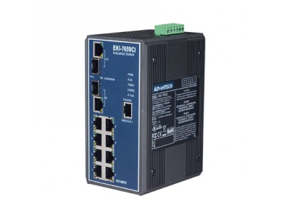 8+2G-port Ind. Managed GbE Switch(wide temp.)