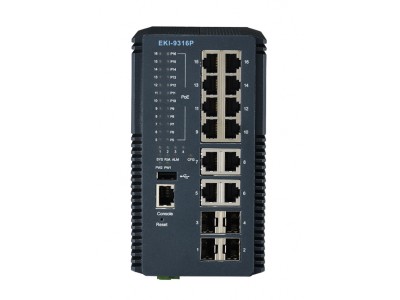 14-Port Industrial-Class All-Gigabit Managed Switch with 12 x PoE Ports
