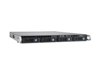 1U Rackmount Server Chassis for ATX/MicroATX Motherboard with 4 Hot-Swap HDD Trays & PCIe x16 Slot