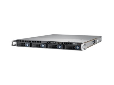 1U Rackmount Server Chassis for ATX/MicroATX Motherboard with 4 Hot-Swap HDD Trays, PCIe x16  & 400W RPS