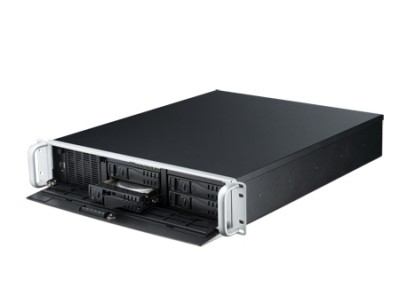 2U Rackmount Chassis for ATX Motherboard with 4 SAS/SATA HDD Trays