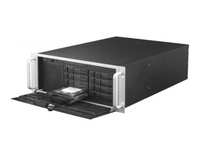4U Rackmount Short-Depth Bare Chassis with Motherboard Support, 4 Mobile HDD, 80 PLUS PSU Support