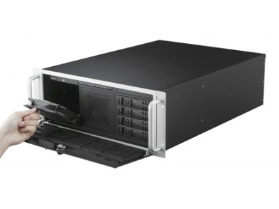 4U Rackmount Short-Depth Bare Chassis with Motherboard Support, 4 Mobile HDD, 80 PLUS PSU Support