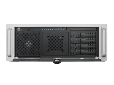 4U Rackmount Short-Depth Bare Chassis with Motherboard Support, 4 Mobile HDD, 80 PLUS PSU Support