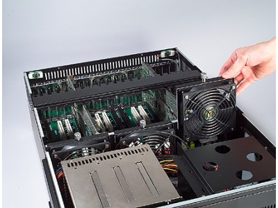 4U 20-Slot Industrial Rackmount Chassis with Multi-System Support, Front-Accessible Power, w/o SPS