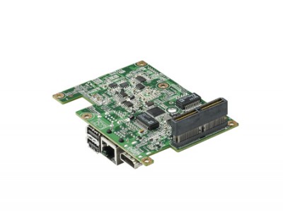 MIOe with 2 x GbE w/ PCIe switch, 2 x USB, Mini PCIe, SIM holder, speaker-out w/ amplifier, LPC