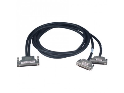 SCSI-100 to 2*SCSI-68 Ribbon-Type Cable, 1m