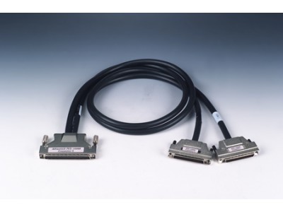 SCSI-100 to 2*SCSI-68 Ribbon-Type Cable, 1m