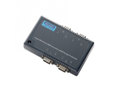 4 Port RS-232 to USB Converter with Surge Protection