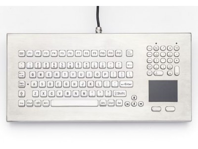 Stainless Steel Nonincendive Keyboard with Touchpad