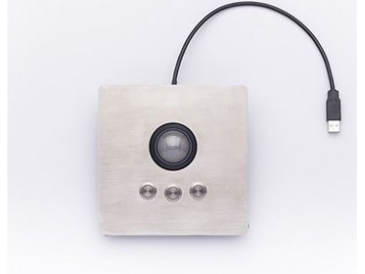 Panel mount Industrial Optical Trackball