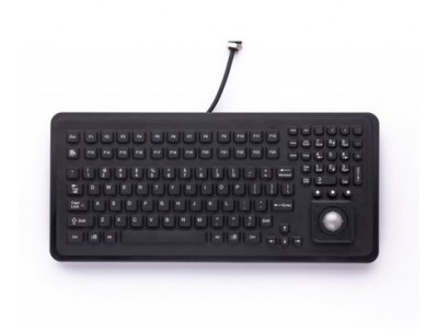Panel Mount Keyboard with Trackball