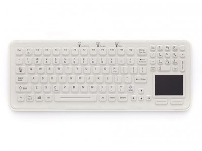 Rechargeable, Wireless Keyboard with Touchpad and CleanLock Key