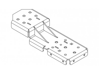 Adapter bracket that allows for mounting a C-UMM-101 monitor mount to a C-MD-100 Series