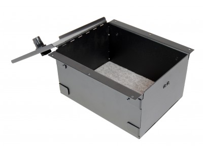 9" Accessory Pocket W/Hinged Lid & Lock, 4.5" High