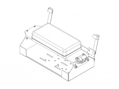 HP 100 Series L411 Printer mount with flip up armrest