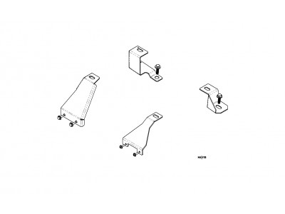 2013-2016 Dodge Ram Pickup Truck 4-Piece Mounting Brackets