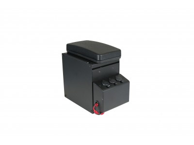 Combination Box, External Mount, 3 Lighter Plug Outlets, Flip Arm Rest with Lock and Key