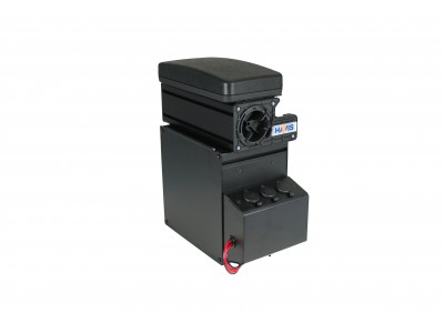 Combination Box, External Mount, 3 Lighter Plug Outlets, Brother/Pentax PocketJet Printer Mount, Arm Rest, With Lock & Key,
