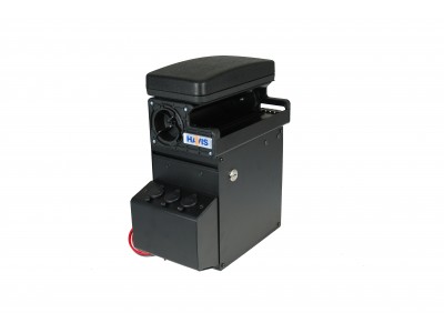 Combination Box, External Mount, 3 Lighter Plug Outlets, Brother/Pentax PocketJet Printer Mount, Arm Rest, With Lock & Key,