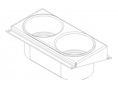 Dual Internal 15?  Angled Cup Holders