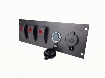 2 Lighter Plug Outlet W/ 3 Switch Cut Outs, 3