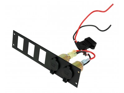 2 Lighter Plug Outlet W/ 3 Switch Cut Outs, 2