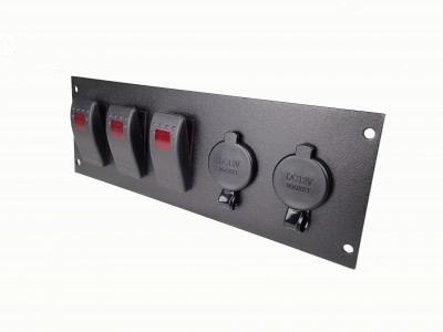 2 Lighter Plug Outlet W/ 3 Switch Cut Outs, 3