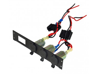 3 Lighter Plug Outlet W/ 1 Switch Cut Outs