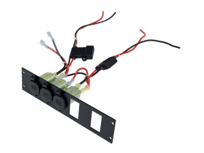 3 Lighter Plug Outlet W/ 2 Switch Cut Outs