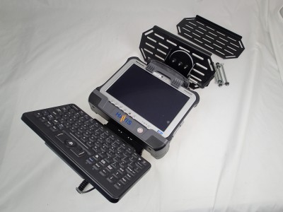 Forklift Fixed Overhead Mounting Package for Convertible Laptop or Tablet with Keyboard Tray