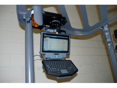 Forklift Fixed Overhead Mounting Package for Convertible Laptop or Tablet with Keyboard Tray